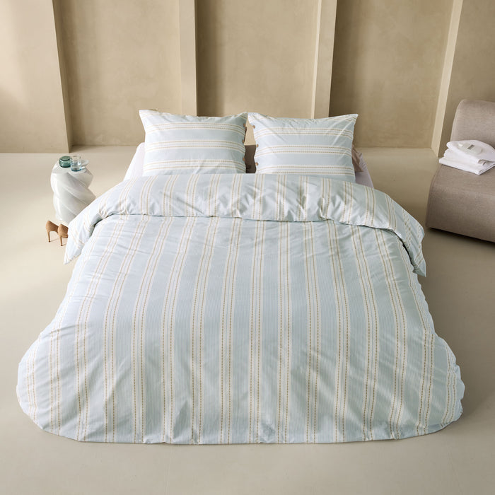Walra Remade Striped Harmony Dekbedovertrek 240 x 220 cm - Off-White / Blauw