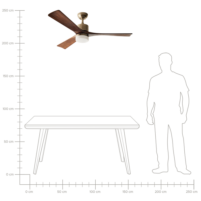 Beliani - ARUWIMI - Plafondventilator - Messing - IJzer