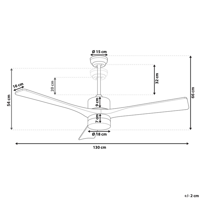 Beliani - ARUWIMI - Plafondventilator - Messing - IJzer