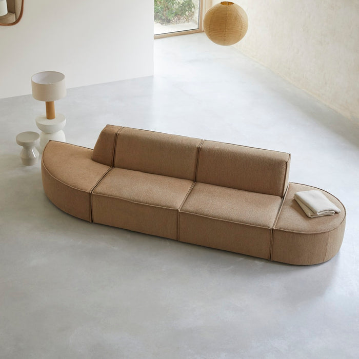 Tikamoon - Modulaire 2-3-zitsofa Dario in camelkleurige stof
