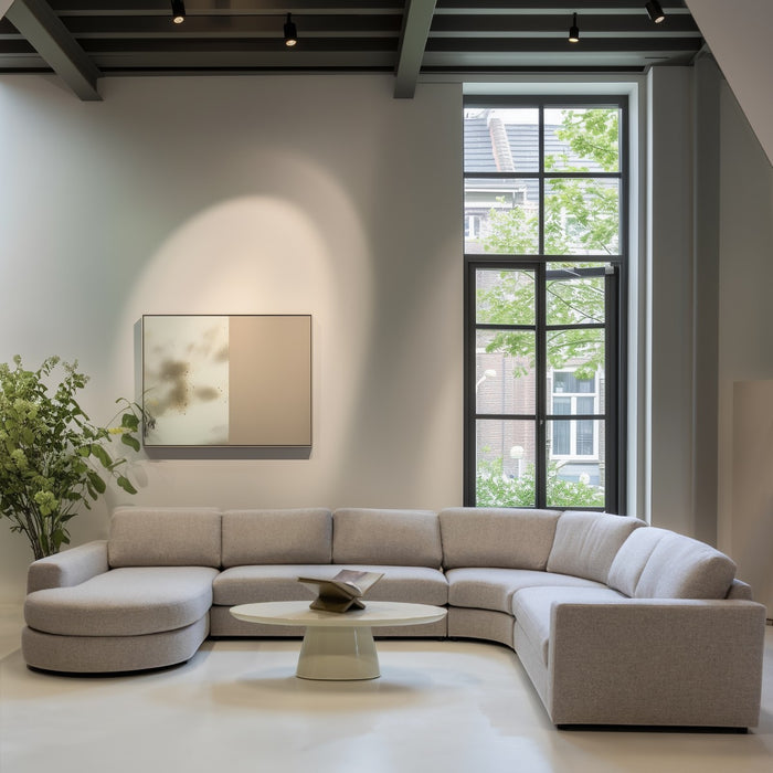 DÉJA Living - U-Bank Greige Stof - 400x317x89cm - Maribo