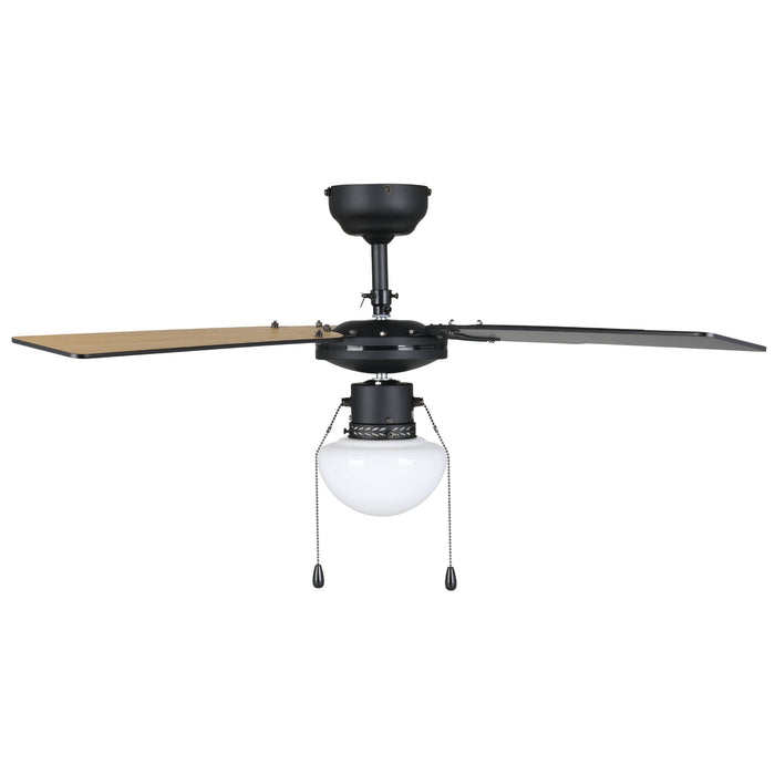 EGLO Fortaleza Plafondlamp met ventilator - AC E27 - Zwart|Hout