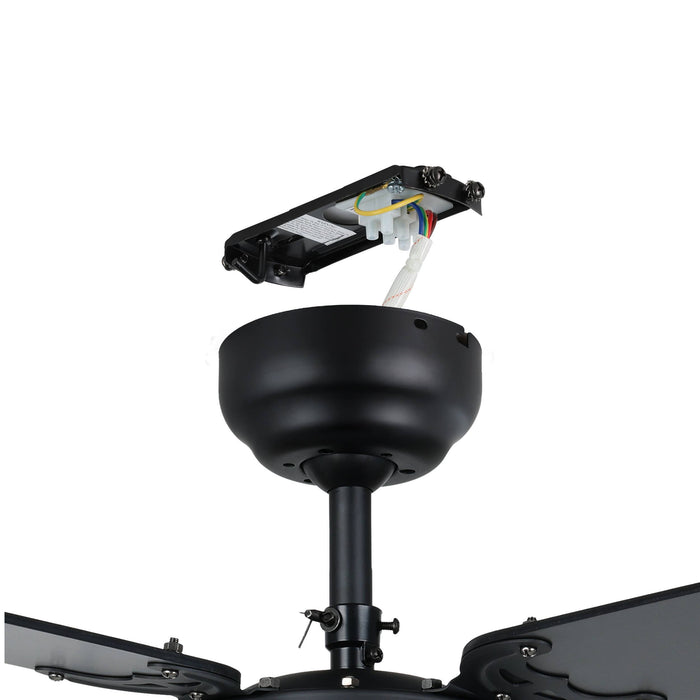 EGLO Fortaleza Plafondlamp met ventilator - AC E27 - Zwart|Hout