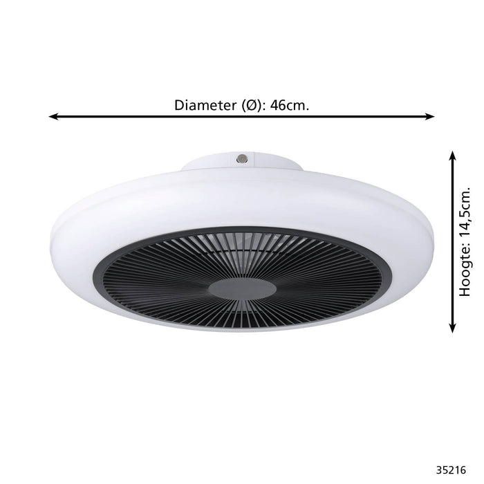 EGLO Sayulita 1 Plafondlamp met ventilator - 46 cm - RGB