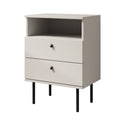 Meubella - Nachtkastje Hidde 2 - Wit - 50 cm