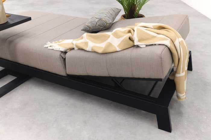 VDG Mexico ligbed 200x85 cm. + bijzettafel - Sunbrella|Taupe