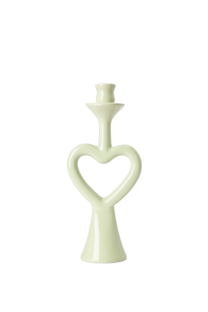 Sissy-Boy Lichtgroene kandelaar met open hart