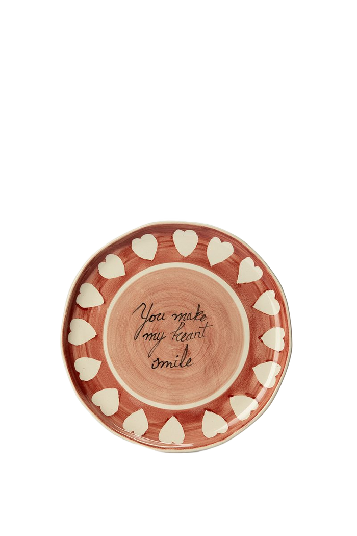 Sissy-Boy Roze ontbijtbord met hartjes