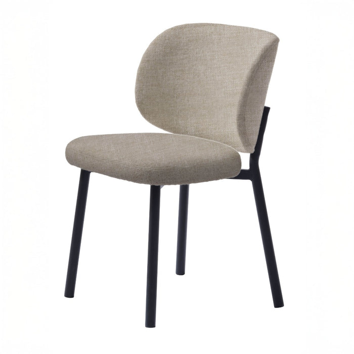 Giga Living - Eetkamerstoel Beige - 49x52x81,5cm - Swan - Set van 2