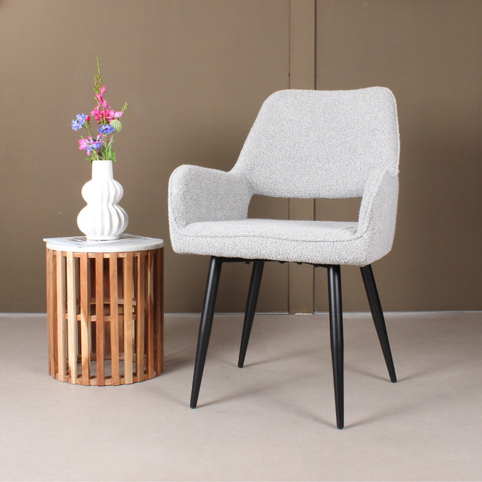 DS4U Lenon eetkamerstoel boucle 2.0 - grijs