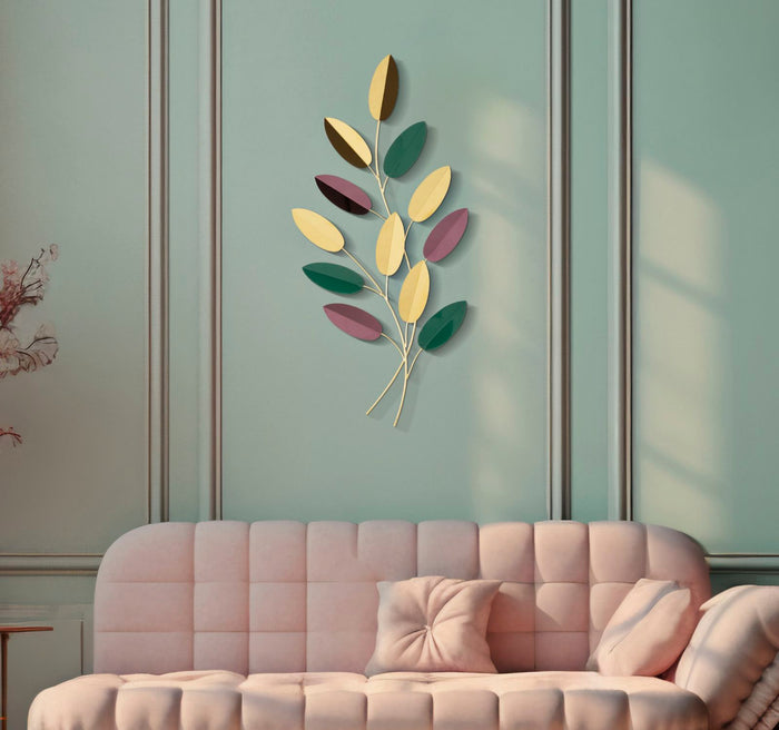 Decoratief paneel in 3D bladeren cm 31x1,9x61