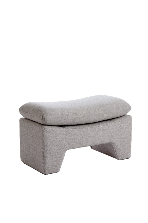 Light & Living Light&living Poef 80x40x48,5 cm DASHA licht grijs