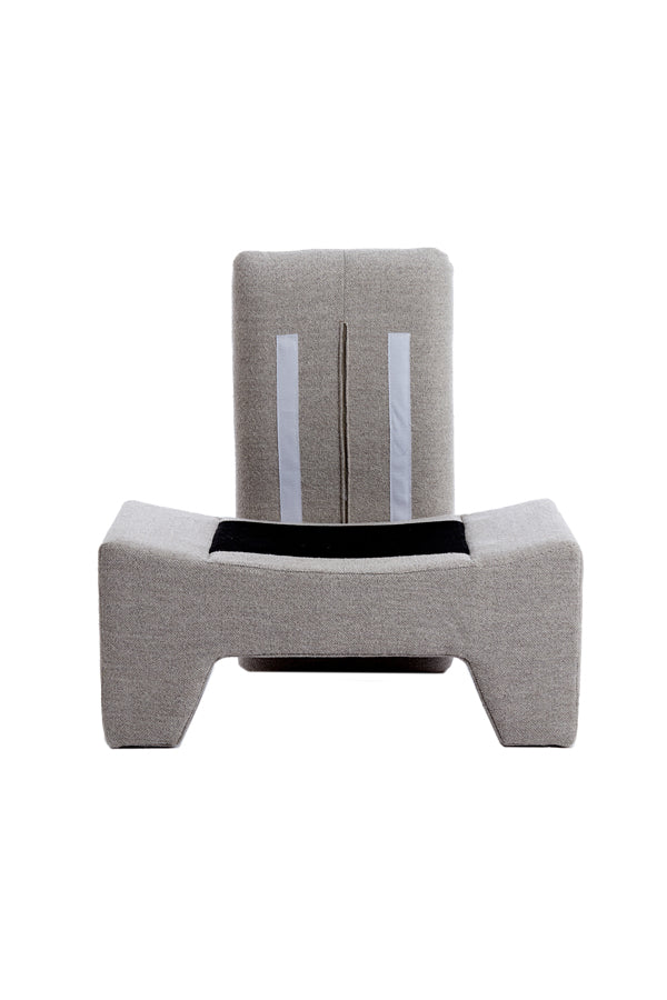 Light & Living Light&living Poef 80x40x48,5 cm DASHA licht grijs