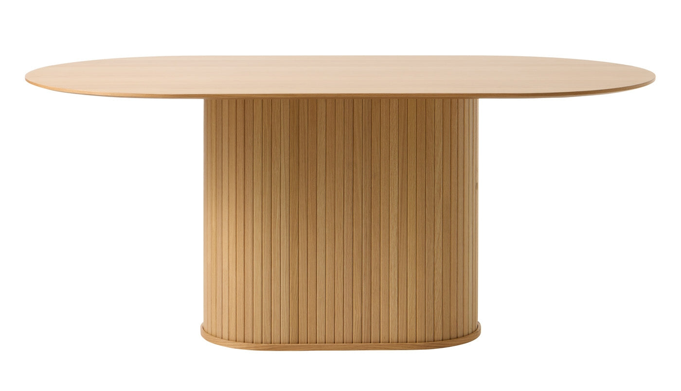 Giga Living - Eettafel Nola Ovaal Naturel Eiken 95x180cm