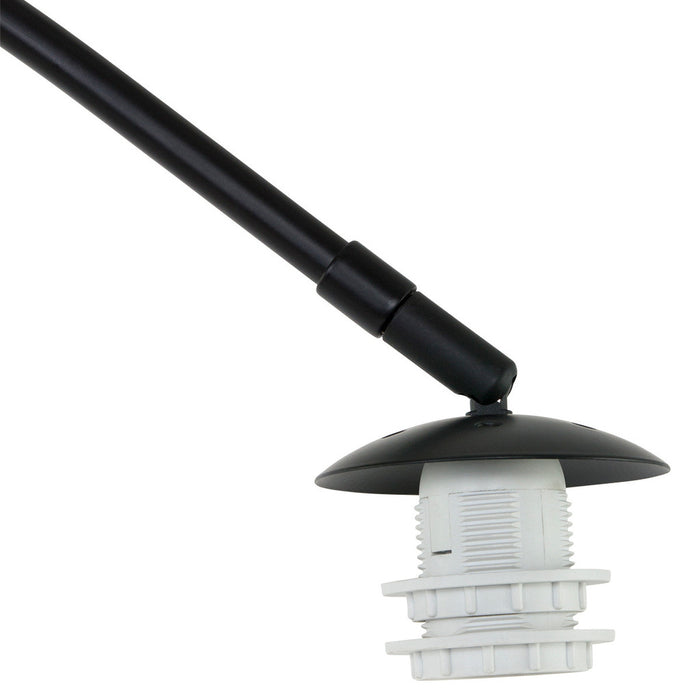Steinhauer Booglamp Sparkled Light  Zwart Kap Bamboe Bruin Ø 60cm
