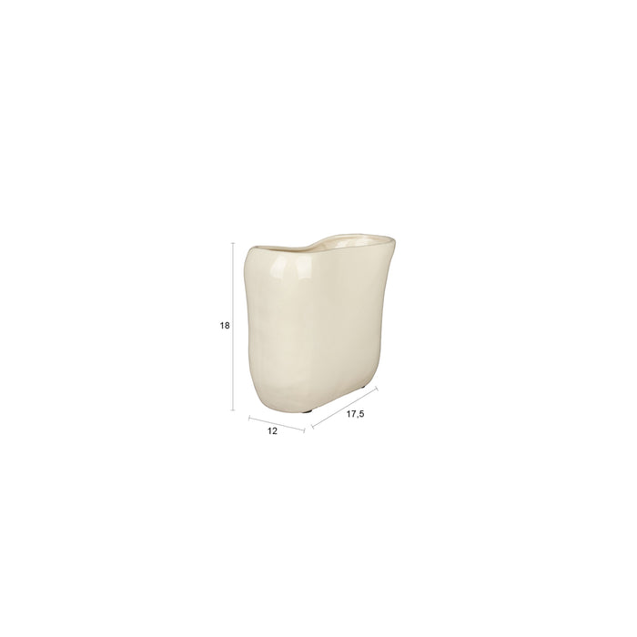 Dutchbone Edna Vaas 18 cm Beige
