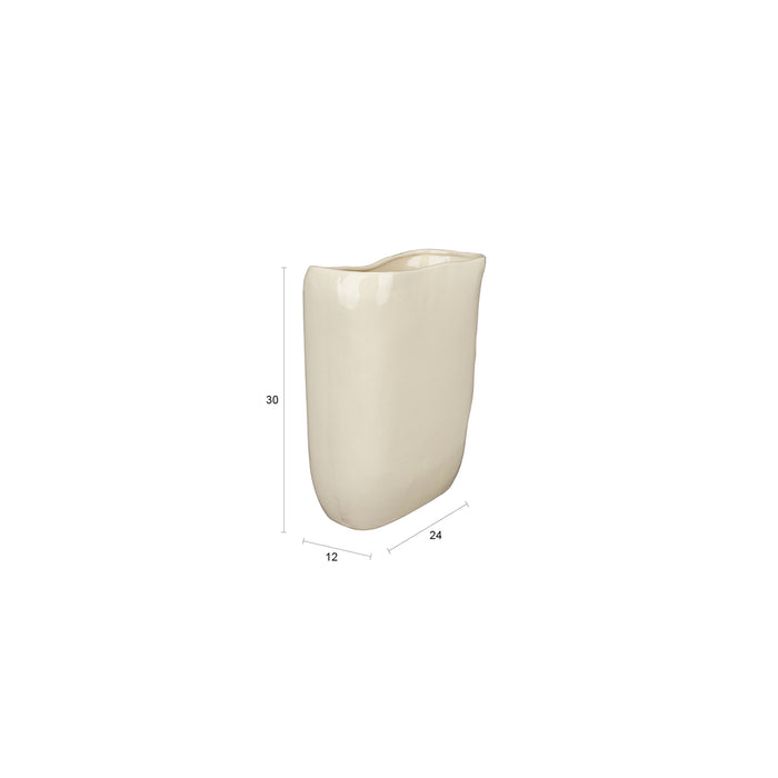 Dutchbone Edna Vaas 24 cm Beige
