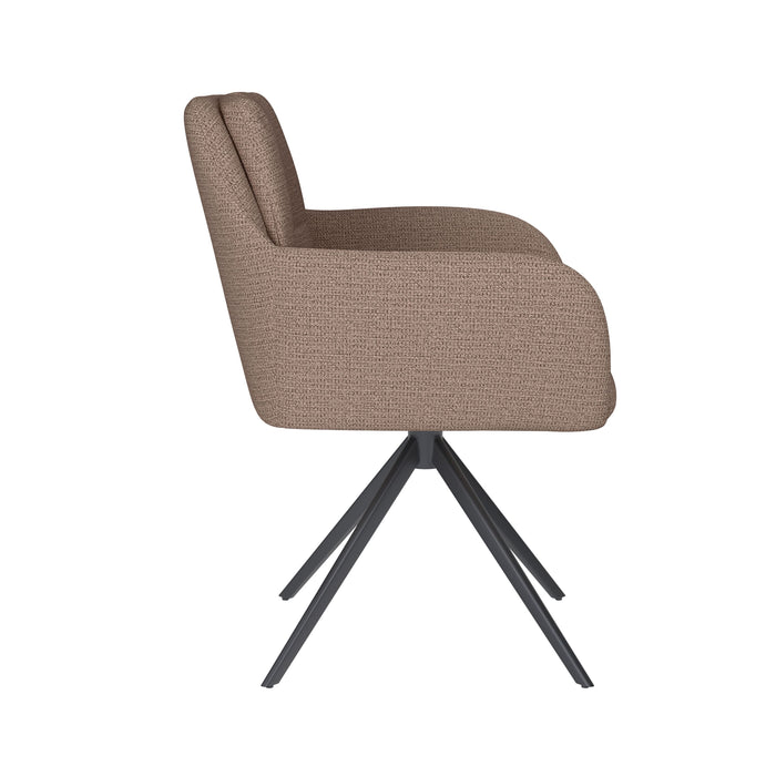 Housecraft Living Pete Eetkamerstoel Draaibaar Metaal Taupe