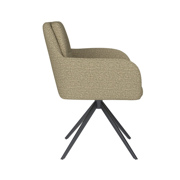 Housecraft Living Pete Eetkamerstoel Draaibaar Metaal Pistache groen