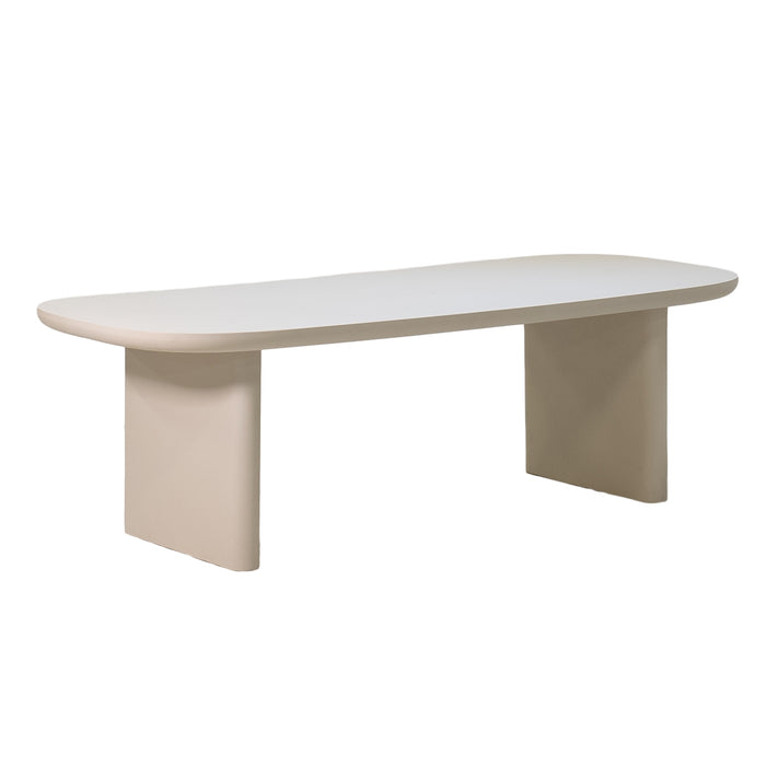 Giga Meubel - Tuintafel Deens Ovaal - Beige Betonlook - 240x100x75cm - Maya
