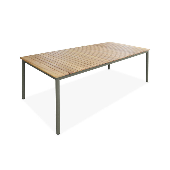 sweeek - Tuintafel hout en staal 8 stoelen 2 fauteuils