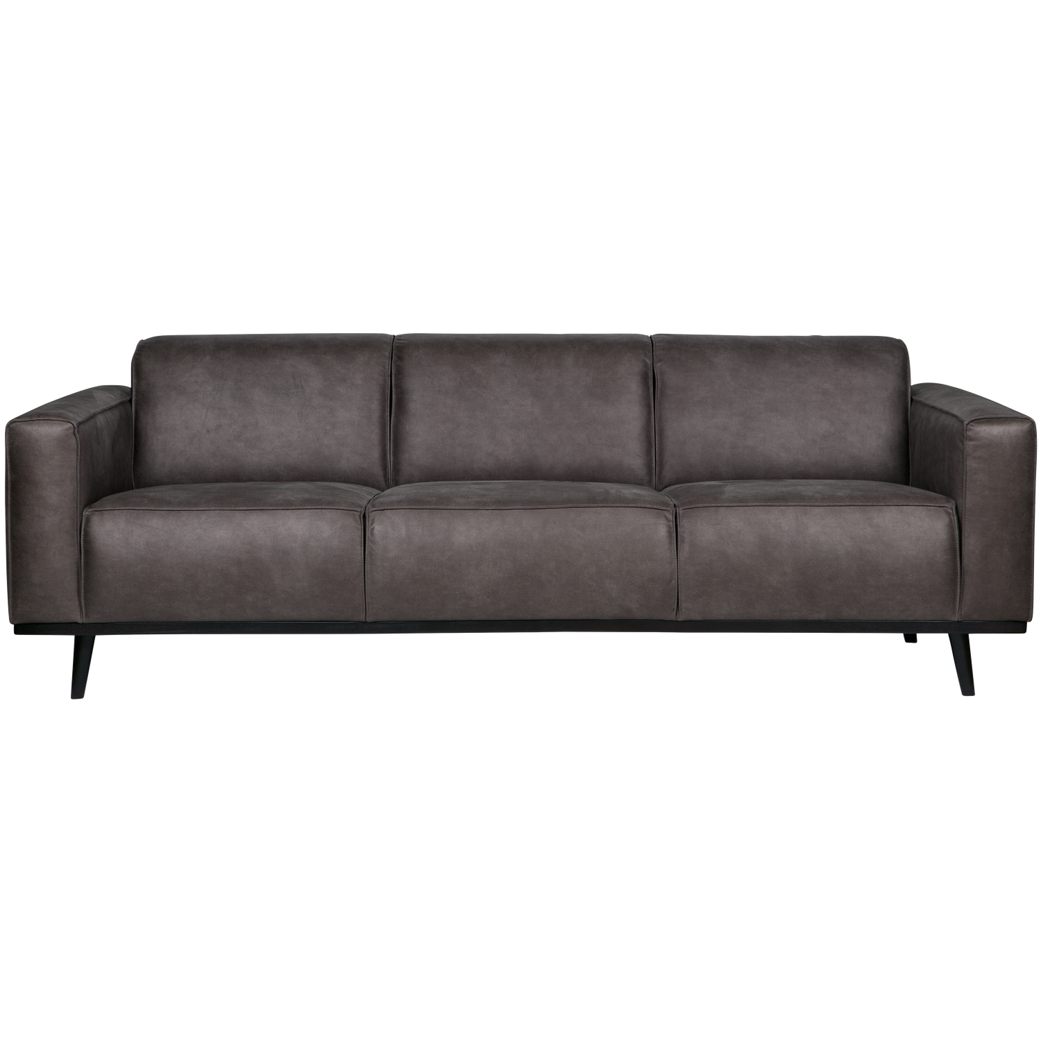 WOOOD Statement 3-Zits Bank - Lederlook - Donkergrijs - 77x230x93