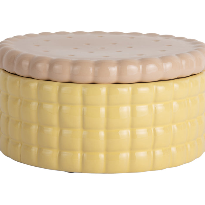 Present Time - Storage Jar Biscuit Box Large - Zacht geel