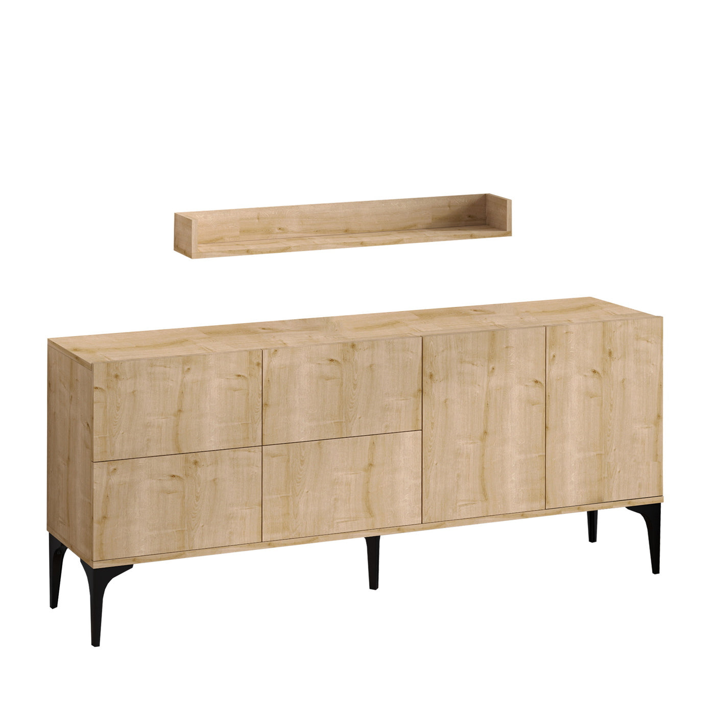 Giga Meubel - Dressoir Naturel Hout - 180x40x55cm - Stella