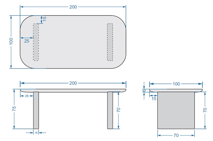 Giga Meubel - Tuintafel Deens Ovaal - Beige Betonlook - 200x100x75cm - Maya