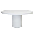Giga Meubel - Tuintafel Rond 120cm - Wit Eco Composiet - Betonlook - Eden