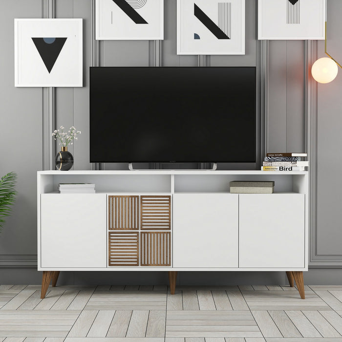 Giga Meubel - Dressoir Wit Hout - 160x35x78cm - Milan