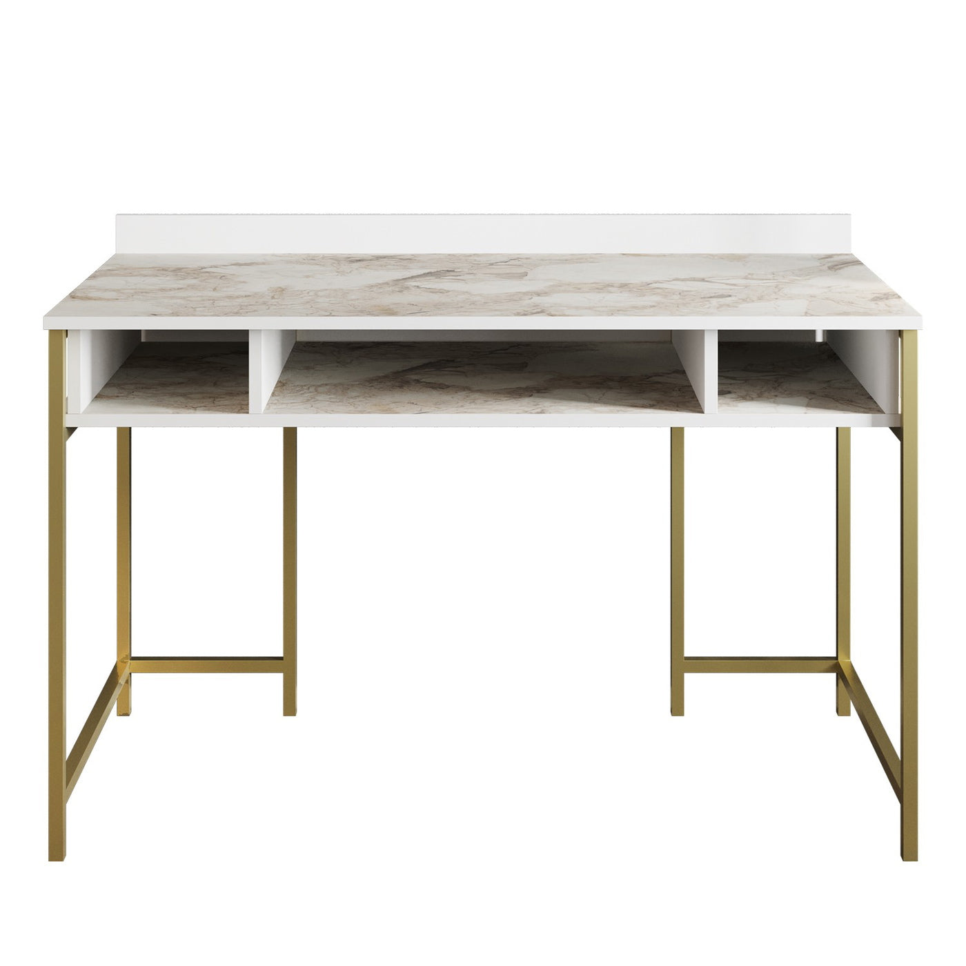 Giga Meubel - Bureau Wit|Goud - 120x60x75cm - Tumata