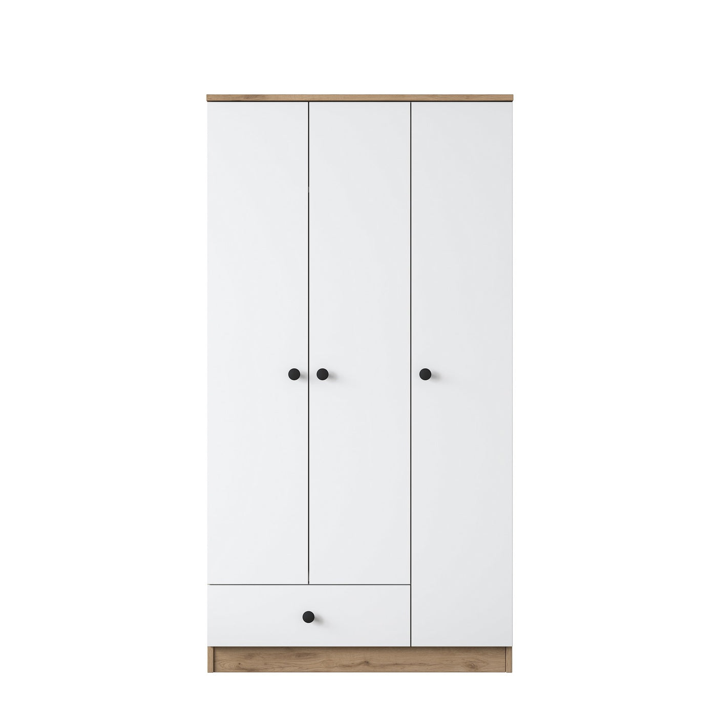 Giga Meubel - Kledingkast Wit|Walnoot Hout - 90x43x170cm - Bayburt