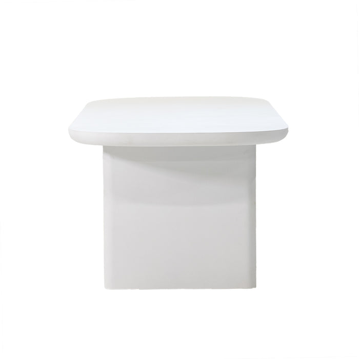 Giga Meubel - Tuintafel Deens Ovaal - Wit Betonlook - 300x100x75cm - Maya