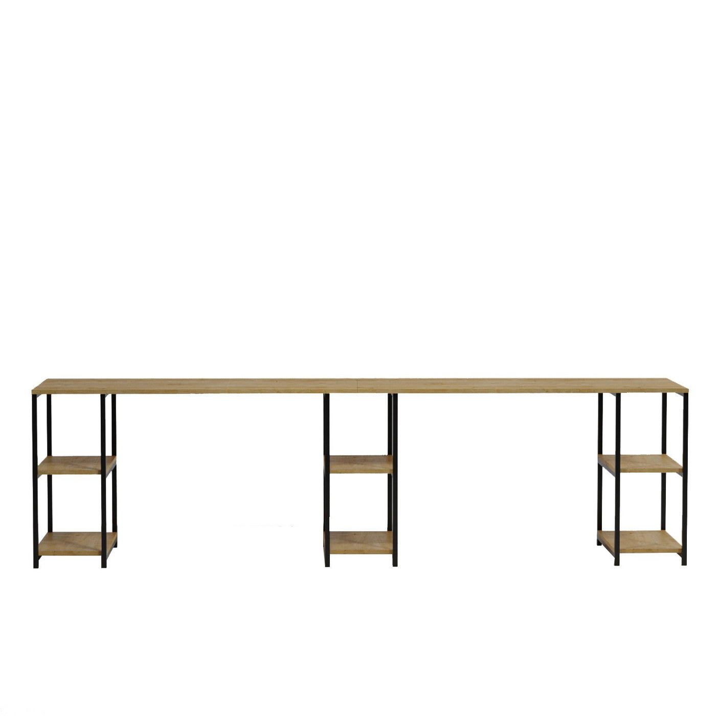 Giga Meubel - Bureau Naturel Hout - 270x60x74cm - Sade