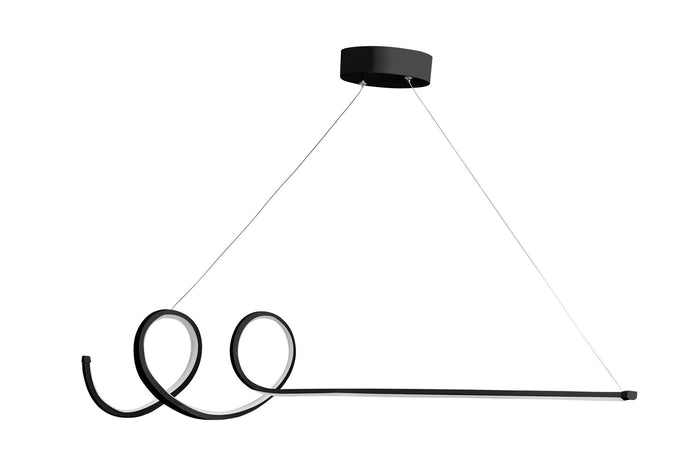 Giga Meubel - Hanglamp Zwart Aluminium - 120x20x80cm - Waterwave