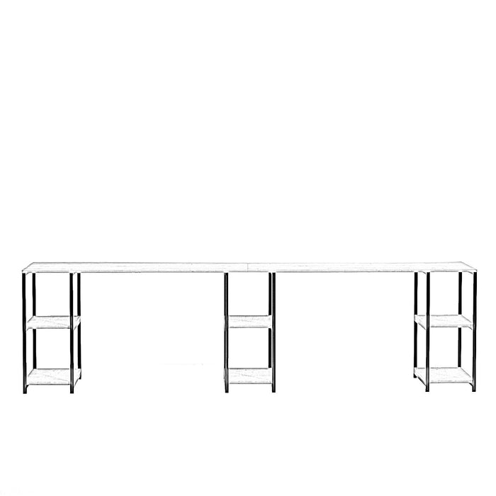 Giga Meubel - Bureau Naturel Hout - 270x60x74cm - Sade