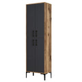 Giga Meubel - Schoenenkast Walnoot|Antraciet Hout - 200cm - Berlin