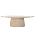 Giga Meubel - Tuintafel Ovaal - Naturel Travertin - 240x100x74cm - Myrna