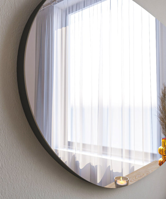 Giga Meubel - Spiegel Zwart - 52x2,2x89cm - Vanomi