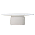 Giga Meubel - Tuintafel Ovaal - Wit Betonlook - 240x110x74cm - Myrna