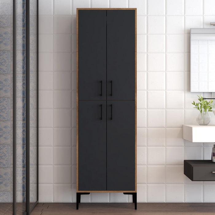 Giga Meubel - Wandkast Walnoot|Antraciet Hout - 200cm - Berlin