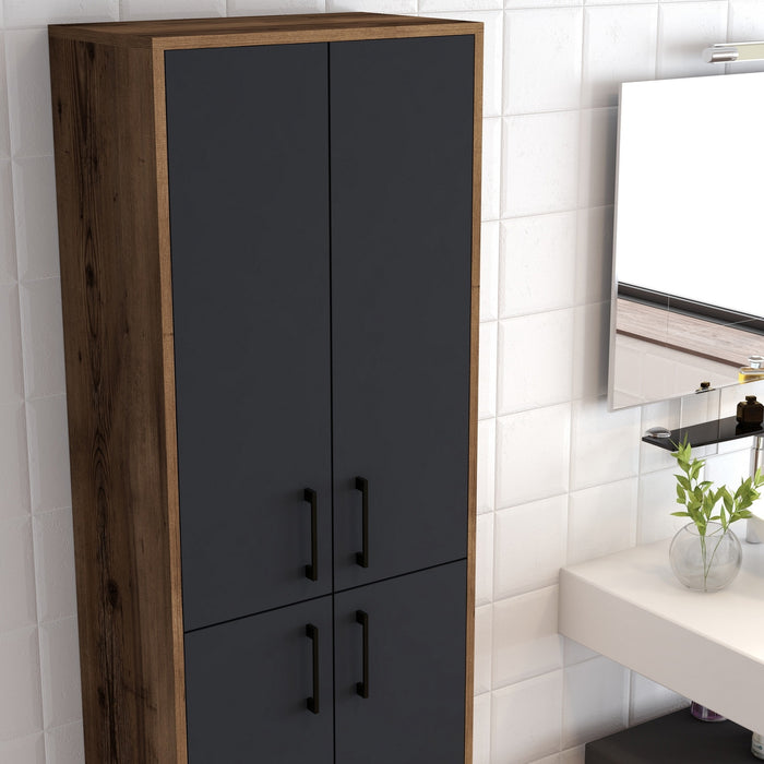 Giga Meubel - Wandkast Walnoot|Antraciet Hout - 200cm - Berlin