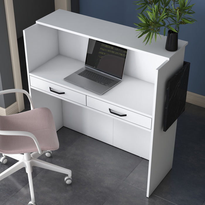 Giga Meubel - Receptietafel Wit Hout - 110x40x110cm - Mut