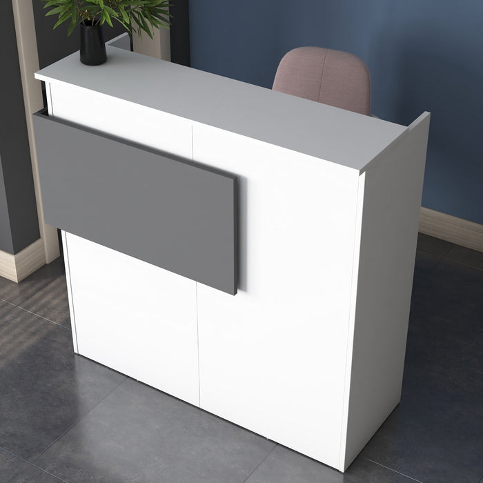 Giga Meubel - Receptietafel Wit Hout - 110x40x110cm - Mut