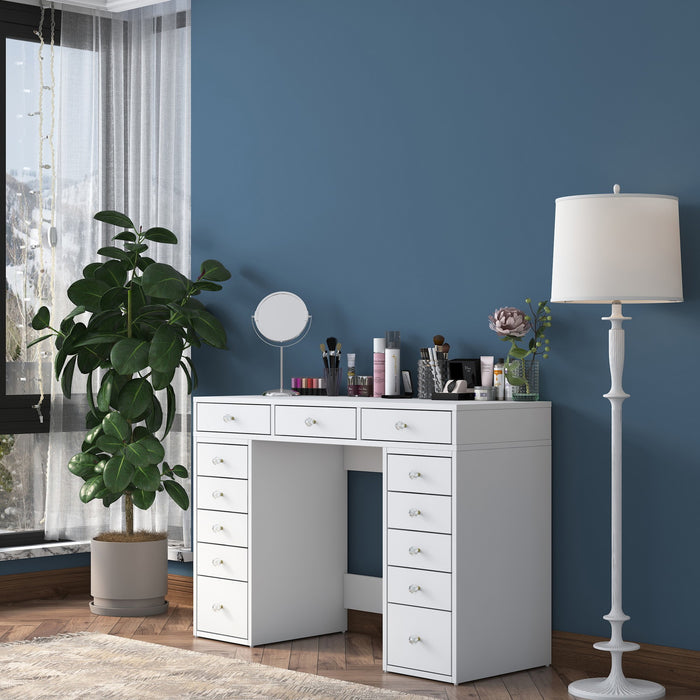 Giga Meubel - Make-Up Tafel - Wit Hout - 120cm - Beyas