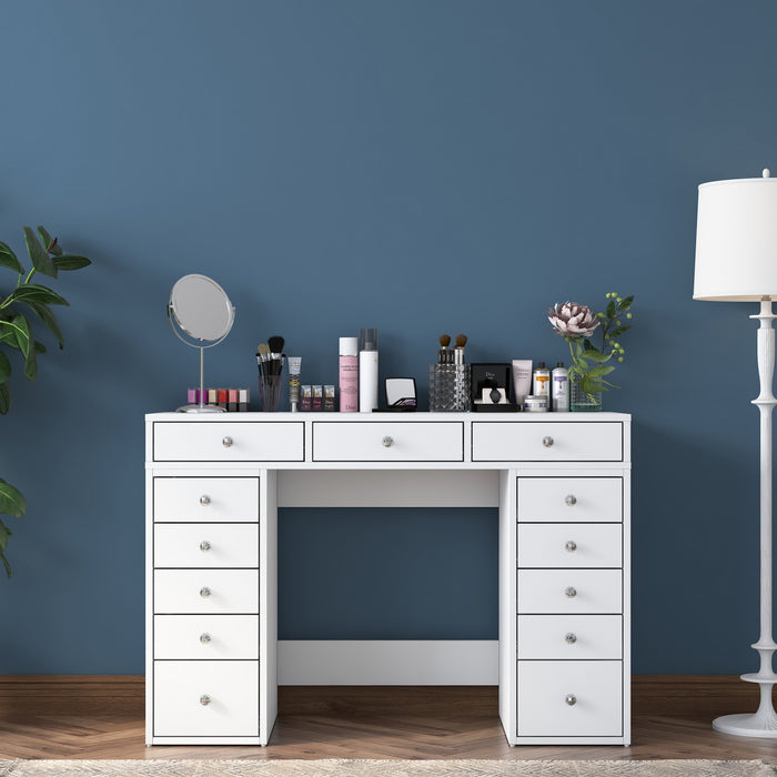Giga Meubel - Make-Up Tafel - Wit Hout - 120cm - Beyas
