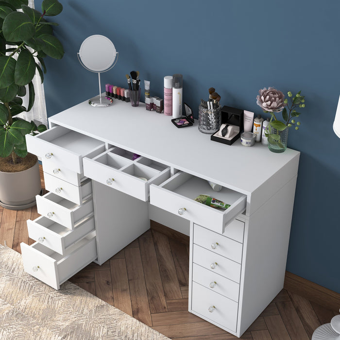 Giga Meubel - Make-Up Tafel - Wit Hout - 120cm - Beyas