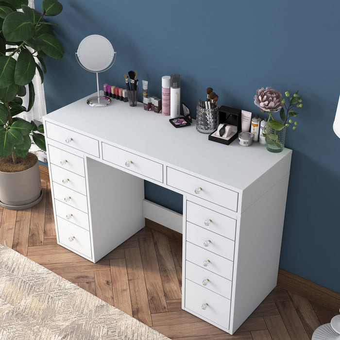 Giga Meubel - Make-Up Tafel - Wit Hout - 120cm - Beyas