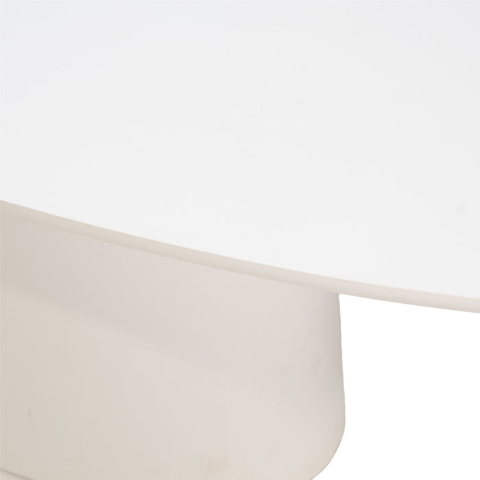 Giga Meubel - Tuintafel Ovaal - Wit Betonlook - 300x110x74cm - Myrna